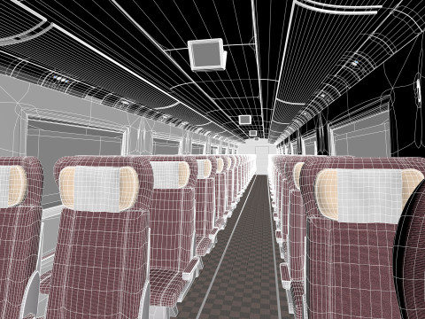 High Speed Train Velaro - Russian SAPSAN 3D Модель