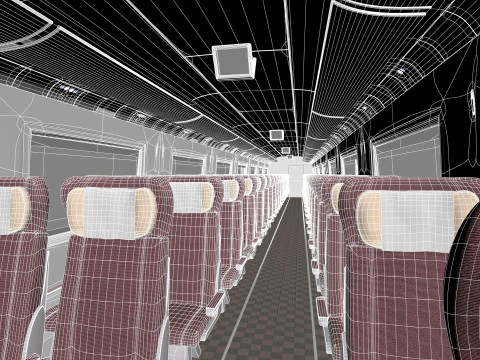 High Speed Train Velaro - Russian SAPSAN 3D Model
