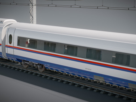 High Speed Train Velaro - Russian SAPSAN 3D Модель