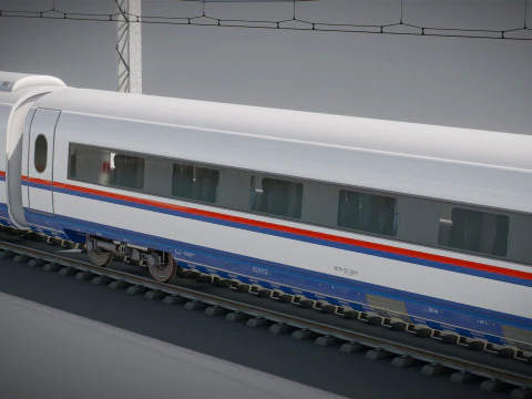 High Speed Train Velaro - Russian SAPSAN 3D Model