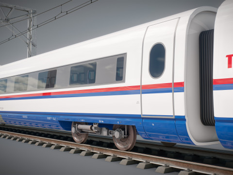 High Speed Train Velaro - Russian SAPSAN 3D Модель