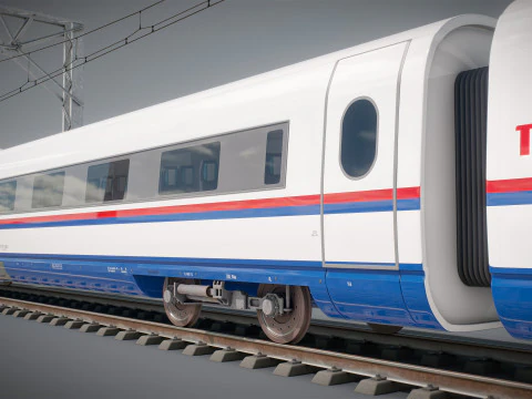 High Speed Train Velaro - Russian SAPSAN 3D Model