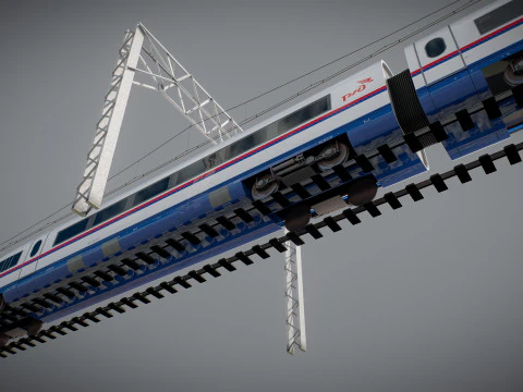 High Speed Train Velaro - Russian SAPSAN 3D Model