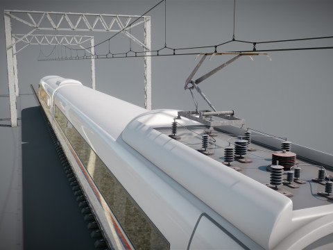 High Speed Train Velaro - Russian SAPSAN 3D Модель