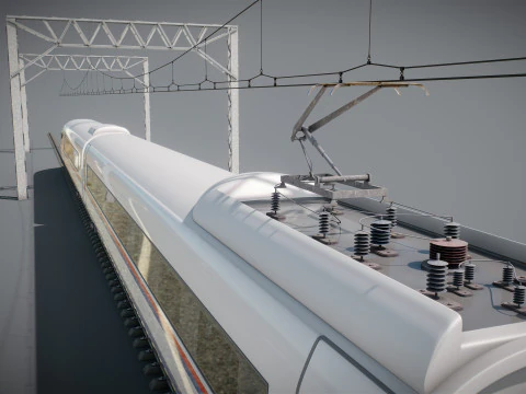 High Speed Train Velaro - Russian SAPSAN 3D Model