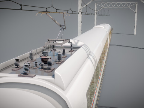 High Speed Train Velaro - Russian SAPSAN 3D Модель