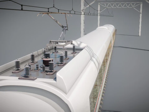 High Speed Train Velaro - Russian SAPSAN 3D Model