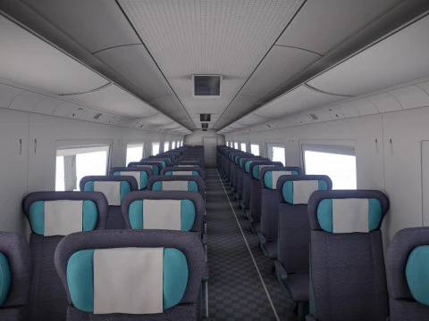 High Speed Train Velaro - Russian SAPSAN 3D Model