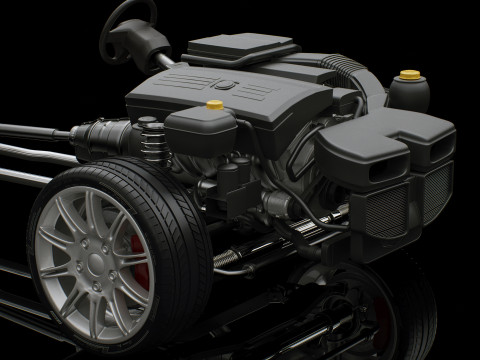 Sport Coupe Car 3D मॉडल