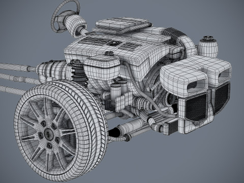 Sport Coupe Car 3D मॉडल