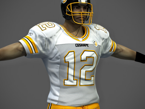 Jogador de futebol americano v3 Modelo 3D
