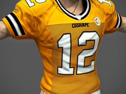 Jogador de futebol americano v3 Modelo 3D
