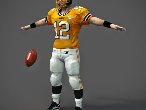 Jogador de futebol americano v3 Modelo 3D