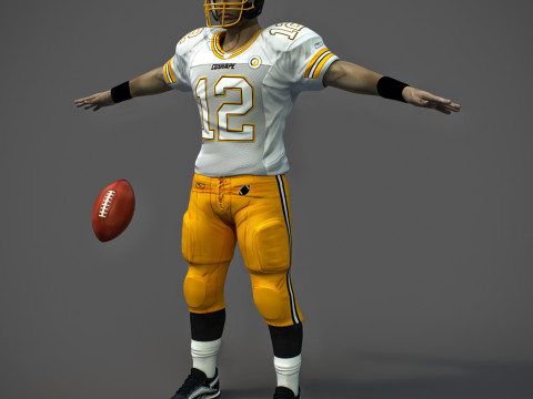 Jogador de futebol americano v3 Modelo 3D