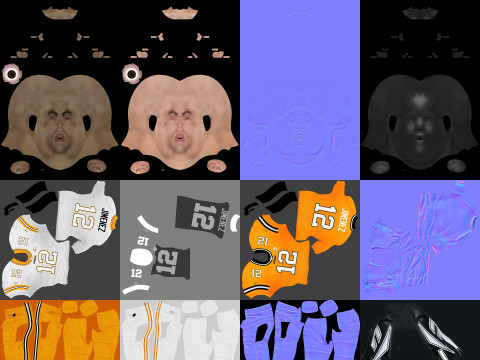 Jogador de futebol americano v3 Modelo 3D