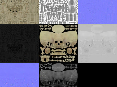 Syst&egrave;me de squelette humain truqu&eacute; Modèle 3D