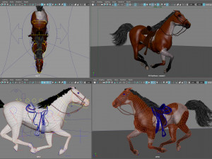 Animated Horses v5 3D 模型