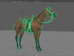 Animated Horses v5 3D Model