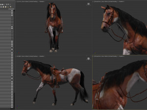 Animated Horses v5 3D 模型