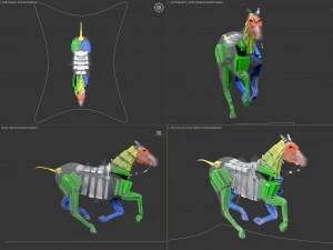 Animated Horses v5 3D Model