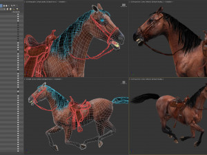 Animated Horses v5 3D 模型