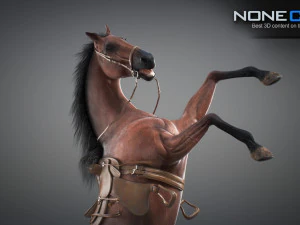 Animated Horses v5 3D Model