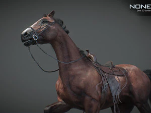 Animated Horses v5 3D Model