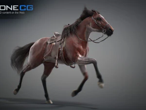 Animated Horses v5 3D Model