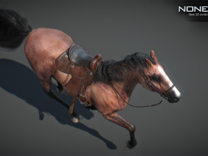 Animated Horses v5 3D 模型