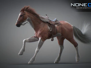 Animated horses 3dsmax 3D Model