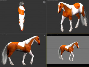 Animated horses 3dsmax 3D Model
