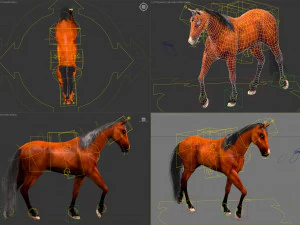 Animated horses 3dsmax 3D Model