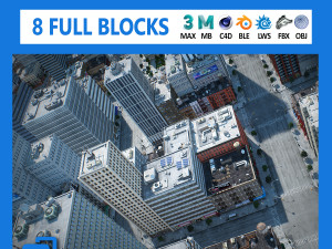new york city blocks 68 buildings v2 3D मॉडल