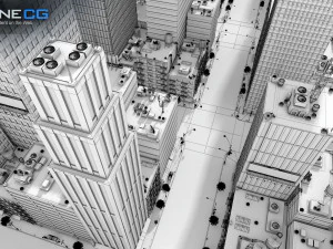 Cidade de Nova York bloqueia 37 edif&iacute;cios v2 Modelo 3D
