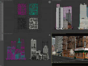 Cidade de Nova York bloqueia 37 edif&iacute;cios v2 Modelo 3D