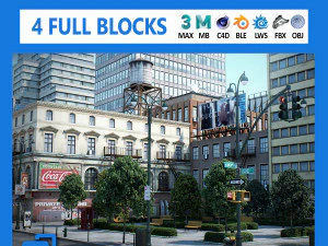 Нью-Йорк блокує 31 будівлю v2 3D Модель