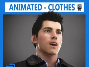 Animierter m&auml;nnlicher Kater 3D Modell