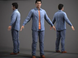 Animated male tom 3D Model