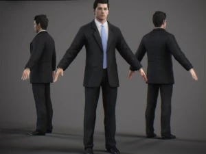 Animated male tom 3D Model