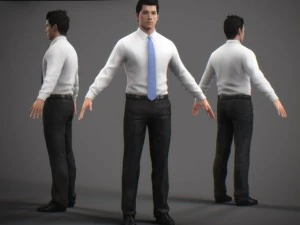 Animated male tom 3D Model