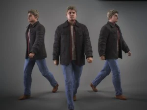 Animated male brian 3D Model