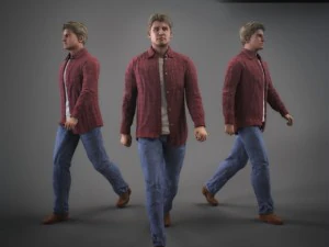 Animated male brian 3D Model
