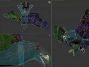 Animated Eagles 3D Model