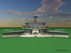 centro de conven&ccedil;&otilde;es Modelo 3D