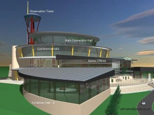 centro de conven&ccedil;&otilde;es Modelo 3D