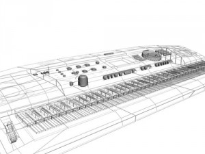 yamaha keyboard Modello 3D
