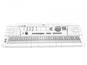 yamaha keyboard Modello 3D