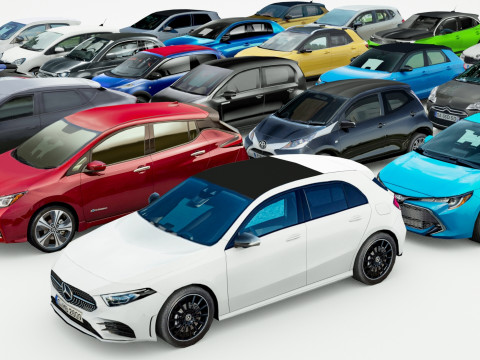25 Low Poly Hatchbacks Model 3D
