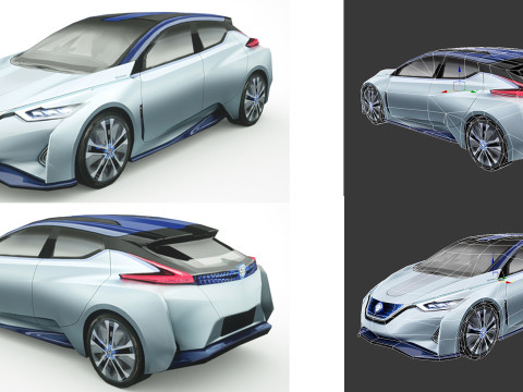 25 Low Poly Hatchbacks Model 3D
