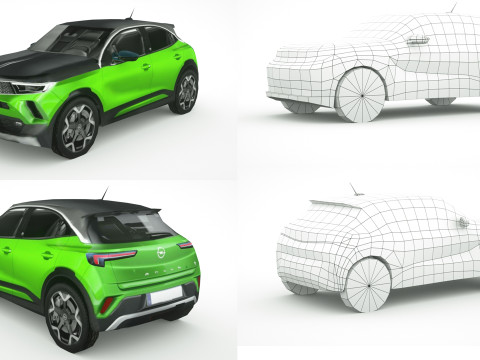 25 Low Poly Hatchbacks Model 3D